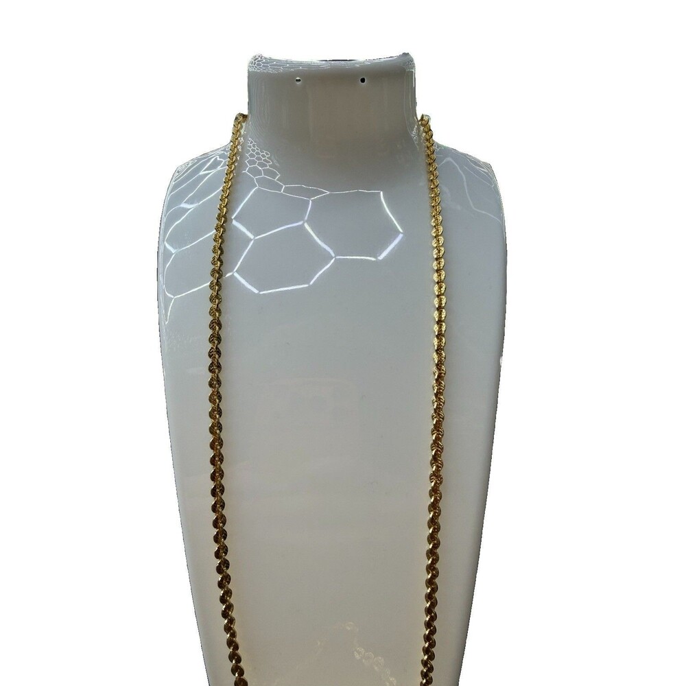 Fancy Disc Valentino Link Chain 750 Italy 24” 4mm 16 Grams